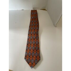 TEXAS LONGHORNS - LARSON MEN'S ORANGE BLACK SILK NECK TIE